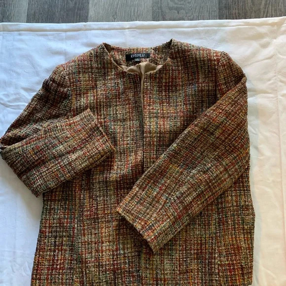 KASPER. Multicolor Tweed Women's Jacket. Size 14. - Picture 3 of 6